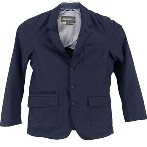 Eddie Bauer Ultimate‎ Voyager Hiking Travel Blazer Mens Size 42 Navy Blue Jacket